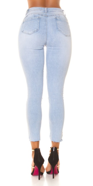 Musthave basic hoge taille push-up jeans blauw